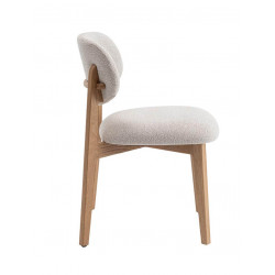 CHAISE EN CHÊNE ET TISSU SCANDINAVE CARMEN