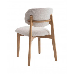 CHAISE EN CHÊNE ET TISSU SCANDINAVE CARMEN