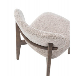 CHAISE EN CHÊNE ET TISSU SCANDINAVE CARMEN
