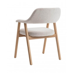FAUTEUIL EN CHÊNE ET TISSU SCANDINAVE CORALIE
