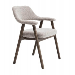 FAUTEUIL EN CHÊNE ET TISSU SCANDINAVE CORALIE