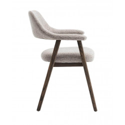 FAUTEUIL EN CHÊNE ET TISSU SCANDINAVE CORALIE