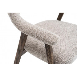 FAUTEUIL EN CHÊNE ET TISSU SCANDINAVE CORALIE
